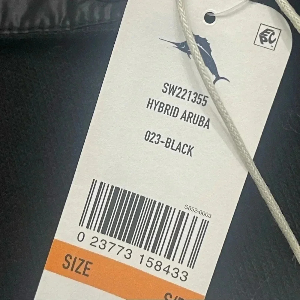 NWT Ladies Tommy Bahama Hybrid Aruba half snap black pullover. Size small. - Picture 5 of 9